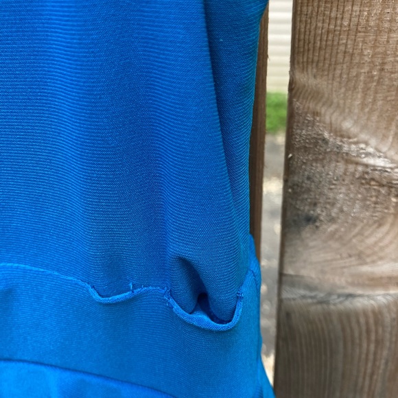 Frank Lyman Blue Ruffle Dress - Picture 8 of 11